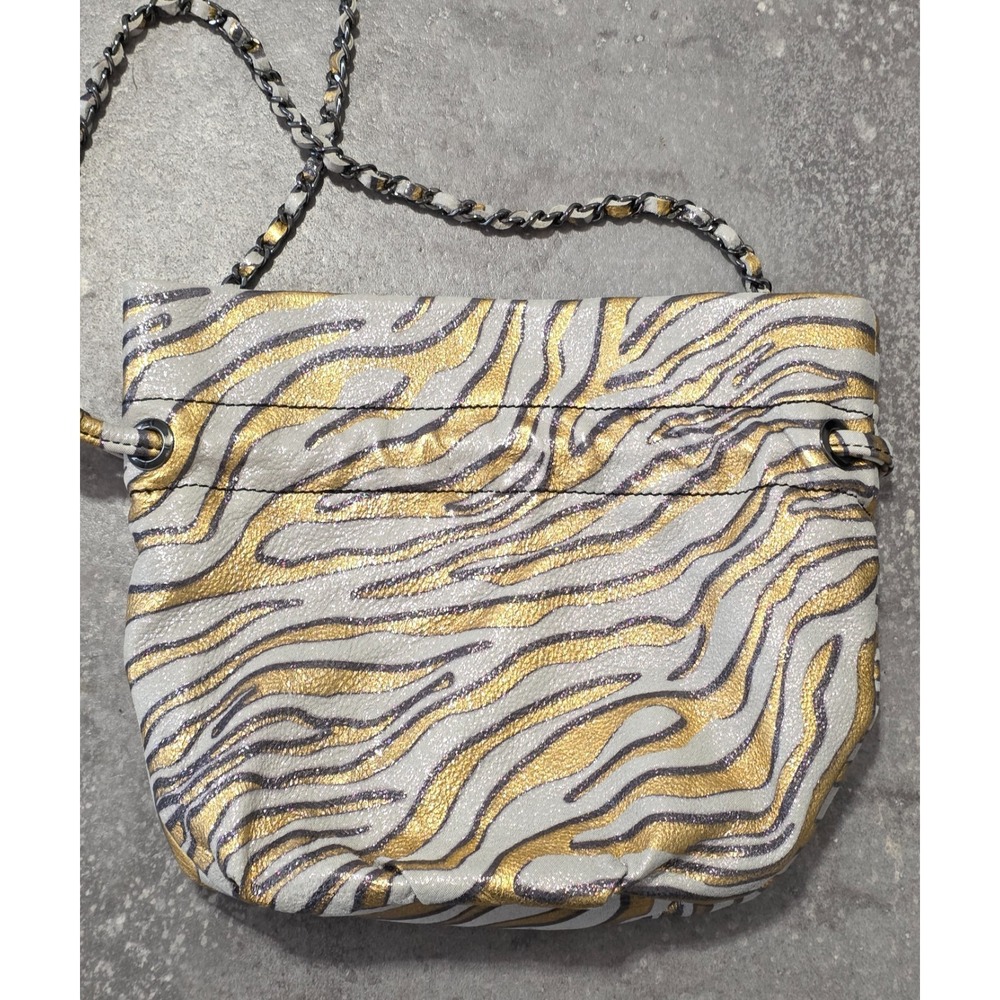 Aimee Kestenberg Metallic Leather Crossbody Purse with Chain Strap - Picture 4 of 7
